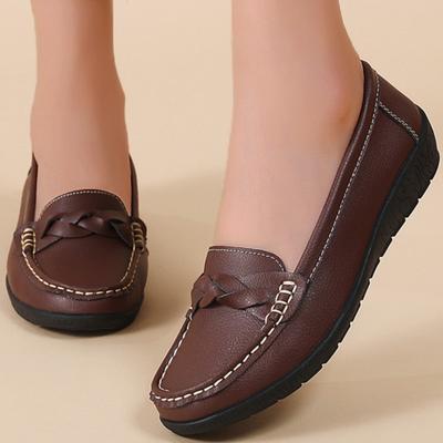 Moda Vera Pelle Zeppa Donna Scarpe Basse Oxford Donna Slip-On Scarpe Donna Mocassini Morbidi Tenis Feminino Taglie Forti