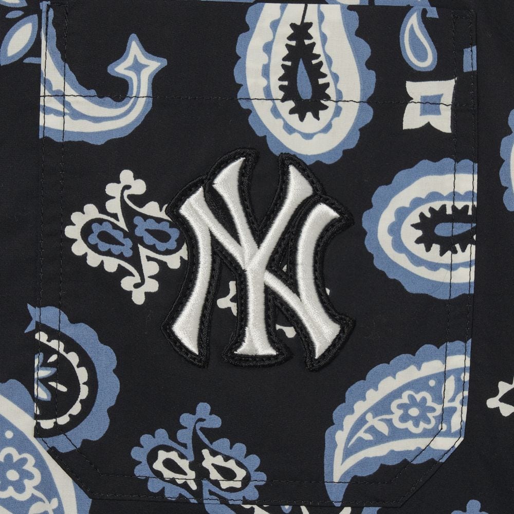 MLB Cashew Flowers Shirts Unisex Black Lapel Moderate Other 3AWSI0133-50BKS
