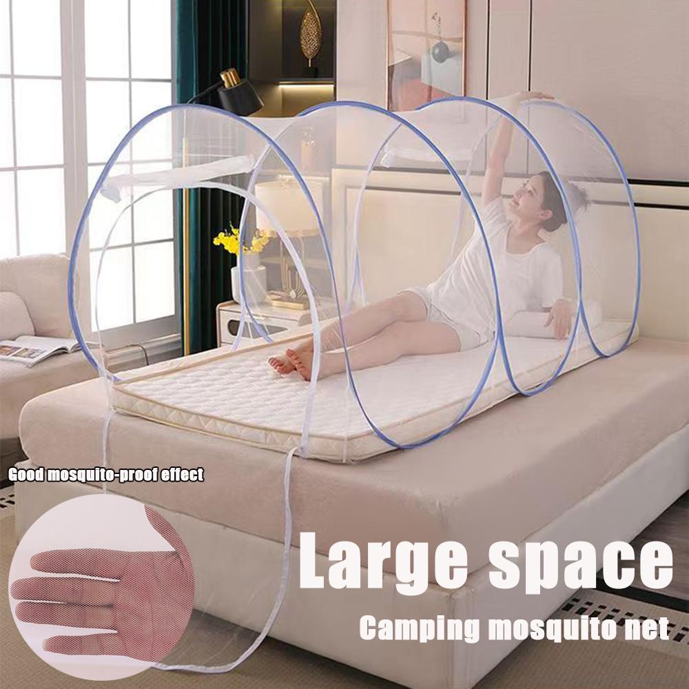 Summer Anti Mosquito Travel Mosquito Net Portable Adjustable Mesh Sleeping Net Convenient Breathable Folding Mosquito Net Bed