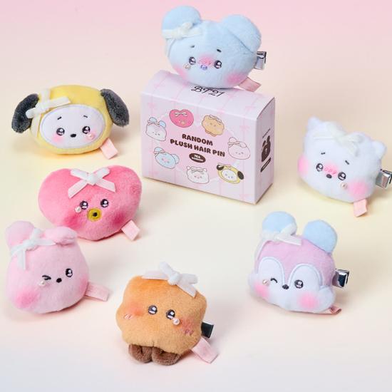 BT21 Minini U Έκδοση με Κορδέλα Τυχαίο Βελούδινο Πιάστρα Μαλλιών