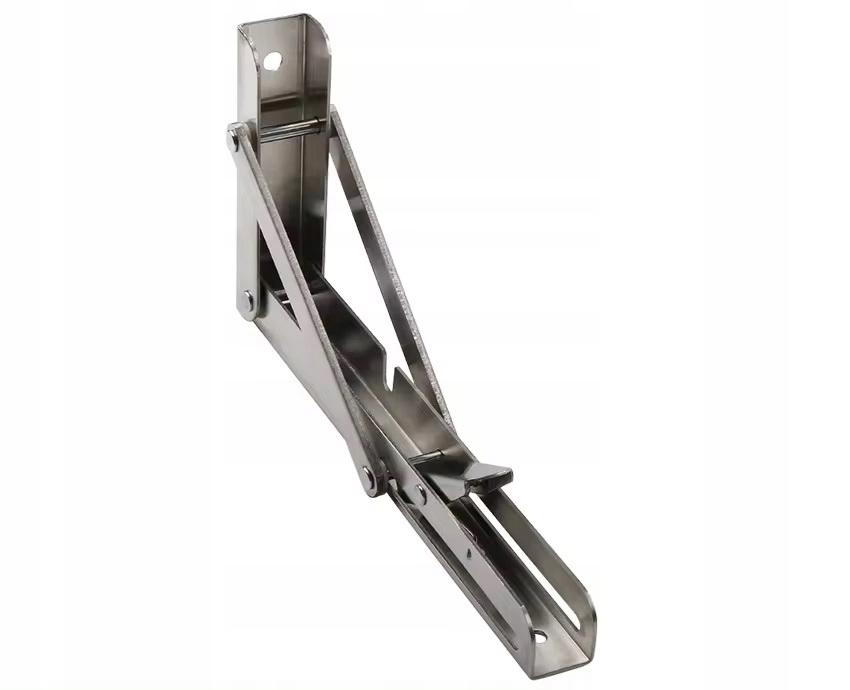 2X Foldable Table Top Shelf Support Heavy Duty Angle Bracket 300mm Black Tmy