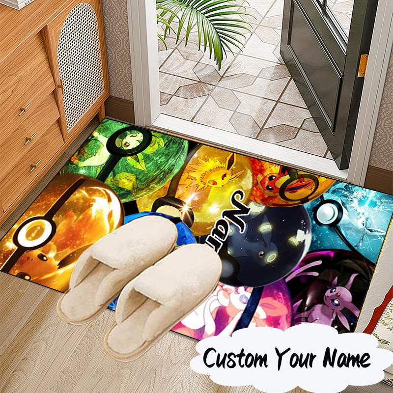 Custom Name Pika Ball Collection Carpet, Chair Rug,Area Rug for Office Bedroom living rooms bedroom, Doormat decor Christmas fan gifts