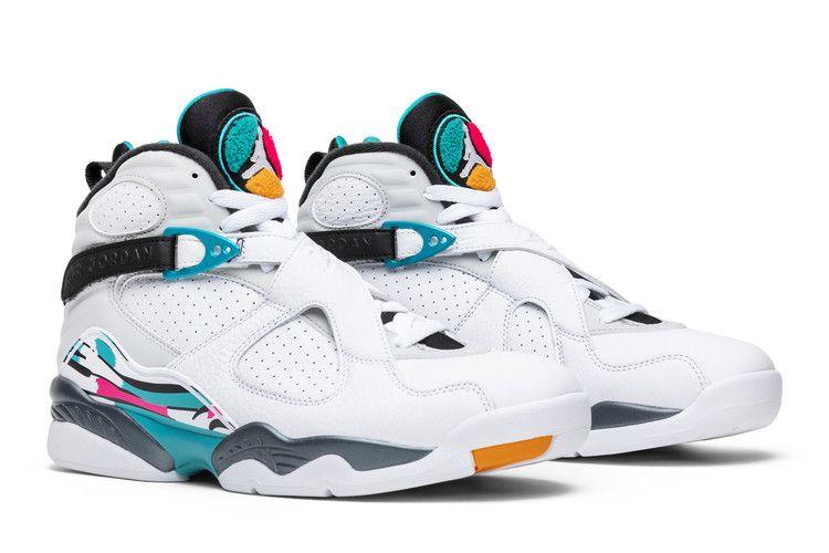 Men's Sneakers Jordan 8 Retro South Beach White/White-Turbo Green-Neutral Grey