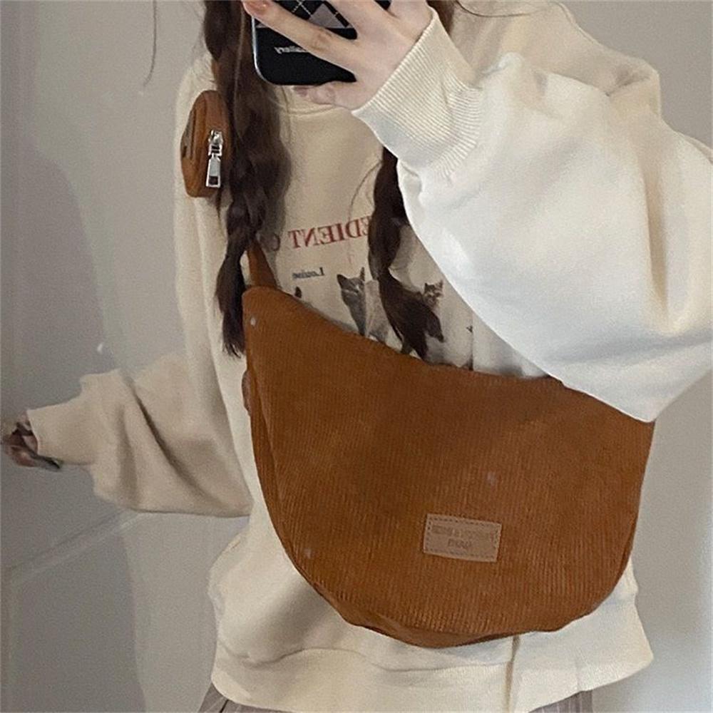 Shopping Bag Large Capacity Handbag Shoulder Bag Dumpling Shape Crossbody Bag For Everyday Office Leisure
