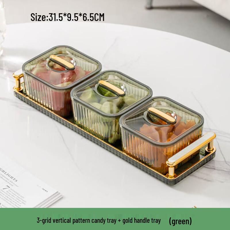 Jun Seventeen ME Vertical Stripe Snack & Fruit Plate 3 Grid