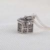 Keepsake Antique Silver Color Memorial Jewelry Vial Pendant Urn Necklace For Ashes Cremation