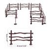 10Pcs Farmhouse Decoration Miniature Scene Fences Set for Doll House Furniture DIY Role for Play Accs Kids Interaction F