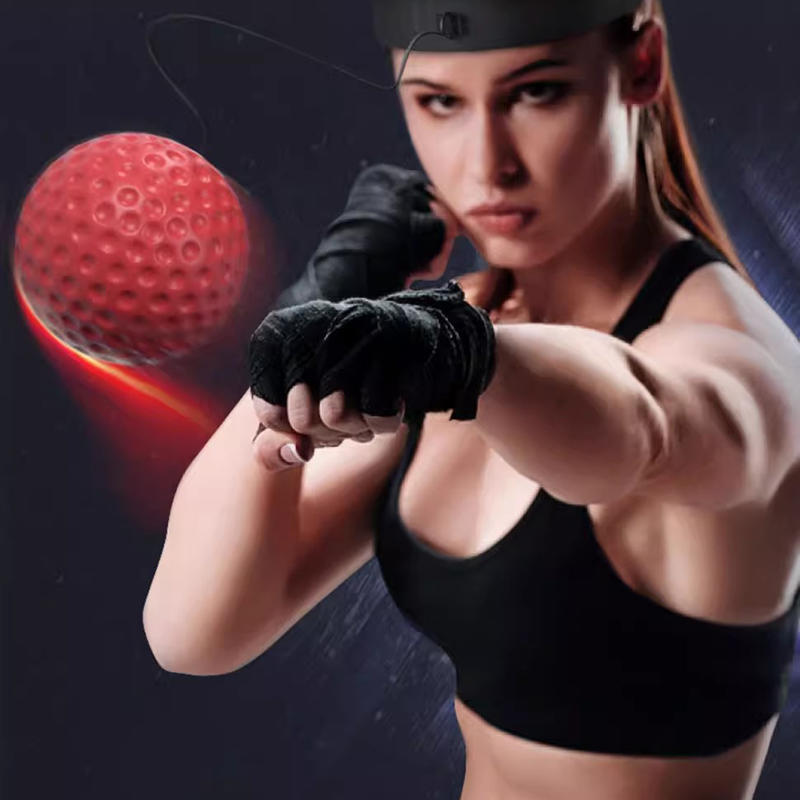 Boxing Reflex Ball Headband Set for Beginner Adjustable Head-Mounted Boxing Speed Ball Adult Children Sports Rebound Reaction Ball