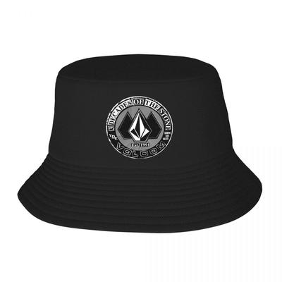 Custom Volcoms Logo Bucket Hat for Women Men Printed Summer Beach Sun Fishing Cap