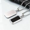 Waterproof Dogtag Necklace for Men Boys,Stylish Stainless Steel Pendant Necklace,Birthday Father Gift