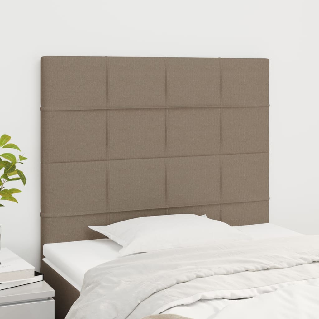 Vidaxl Zagłówki Do Łóżka, 2 Szt., Taupe, 80X5X78/88 Cm, Tkanina