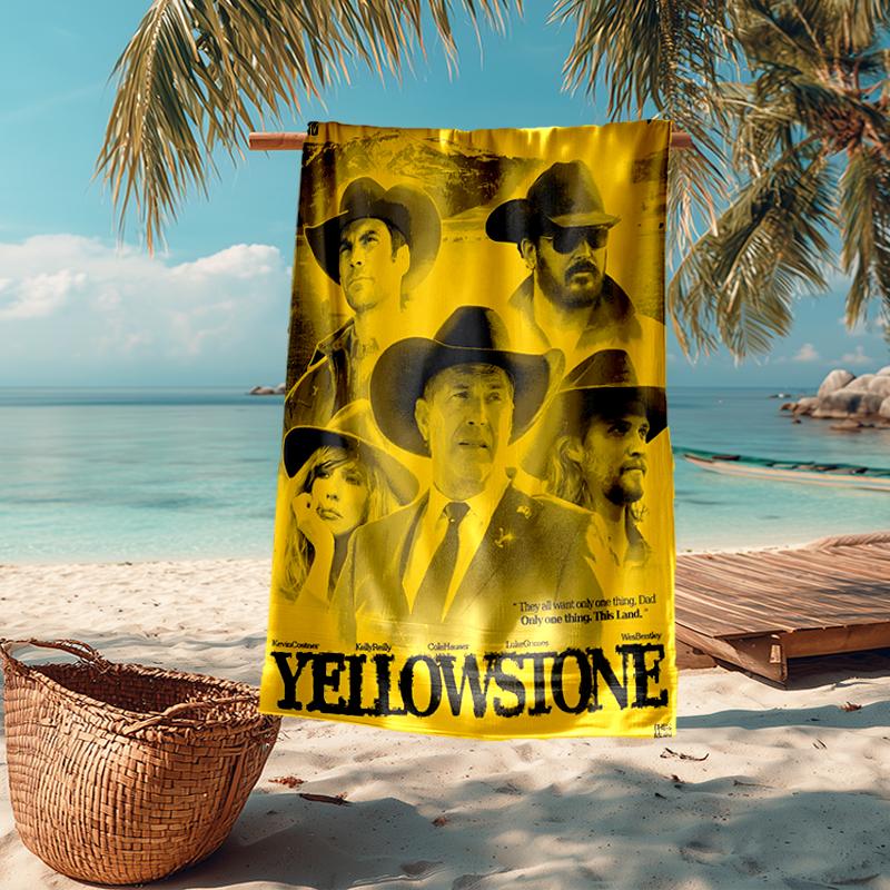 Ultra-Soft Beach Towel with Yellowstone Theme,Ideal for Pool - Camping, Diving - Perfect Travel Essential, Vibrant Beach Towel.