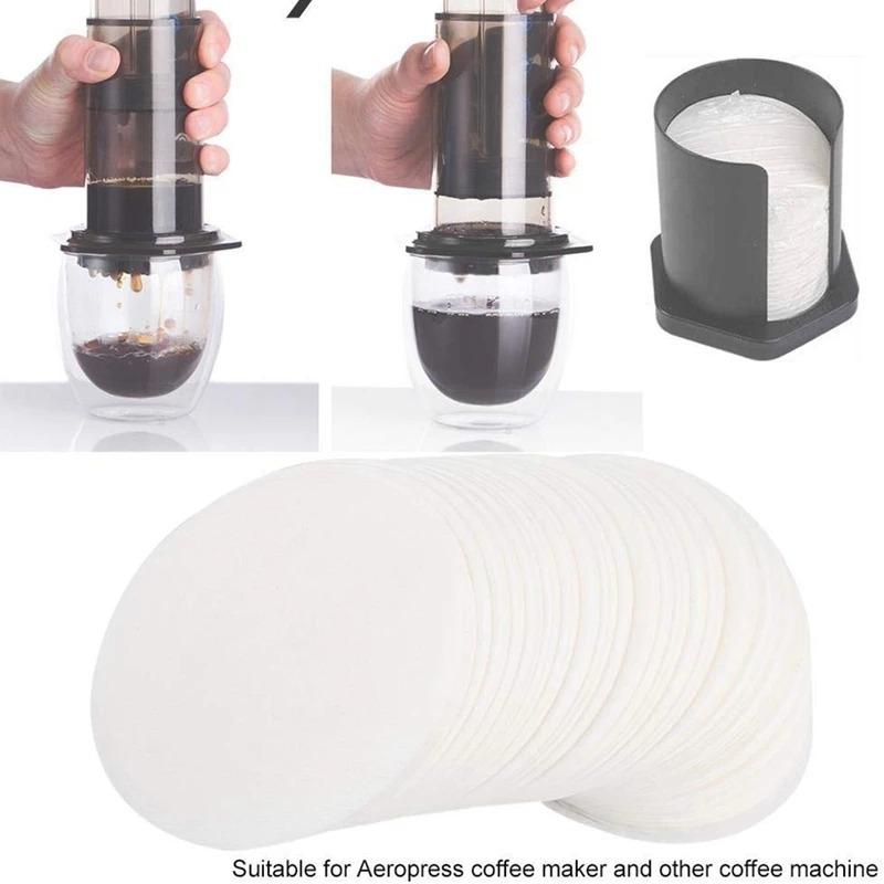 350pcs/bag Round Coffee Filter Paper 64mm For Espresso Coffee Maker Dripper Coffee Kitchen Cooking Tools Pot Paper