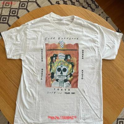 Todd Rundgren Rock Tour Concert Adult Cotton T Shirt For Vintage Washed Fashion Soft Versatile Designer Clothes Unisex