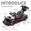 1/24 Scale Apollo IE Supercar Alloy Limousine Diecast Car Model Toy Sound Light Pull Back Kid Birthday Gift Collect Home Decorat