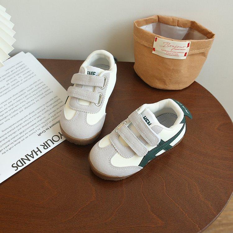 Children's Sports Shoes 2025 Spring and Autumn Soft-soled Non-slip Board Shoes Boys Forrest Gump Shoes Girls Shoes Little White Shoes German Training 