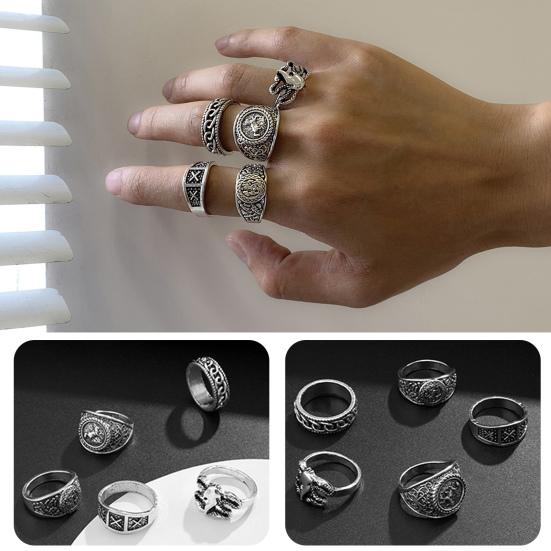 Κομψά δαχτυλίδια με κότσι με επιμετάλλωση Cool Dress Up