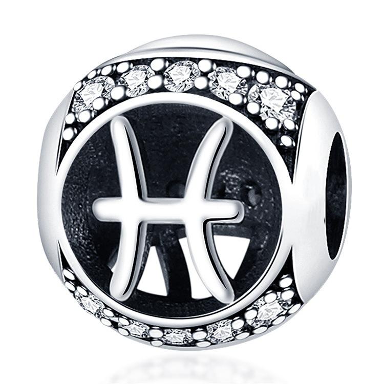 S925 Silver Twelve Constellations Pendant Pendant Bracelet DIY Jewelry Accessories Bracelet Necklace