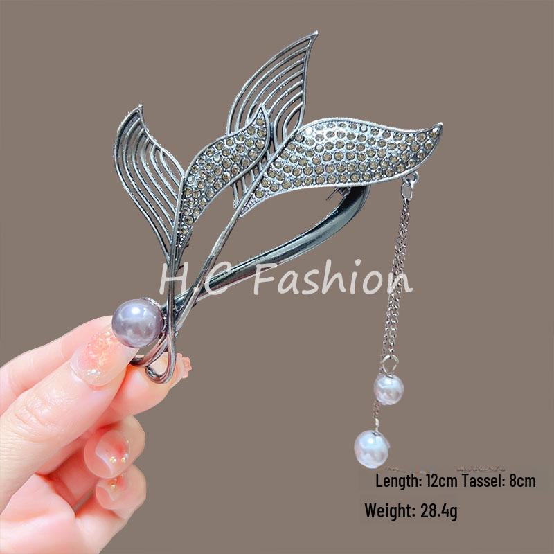 

Роскошная заколка для волос с кисточкой в виде рыбьего хвоста: Элегантная заколка-бабочка для пучка или прямых волос