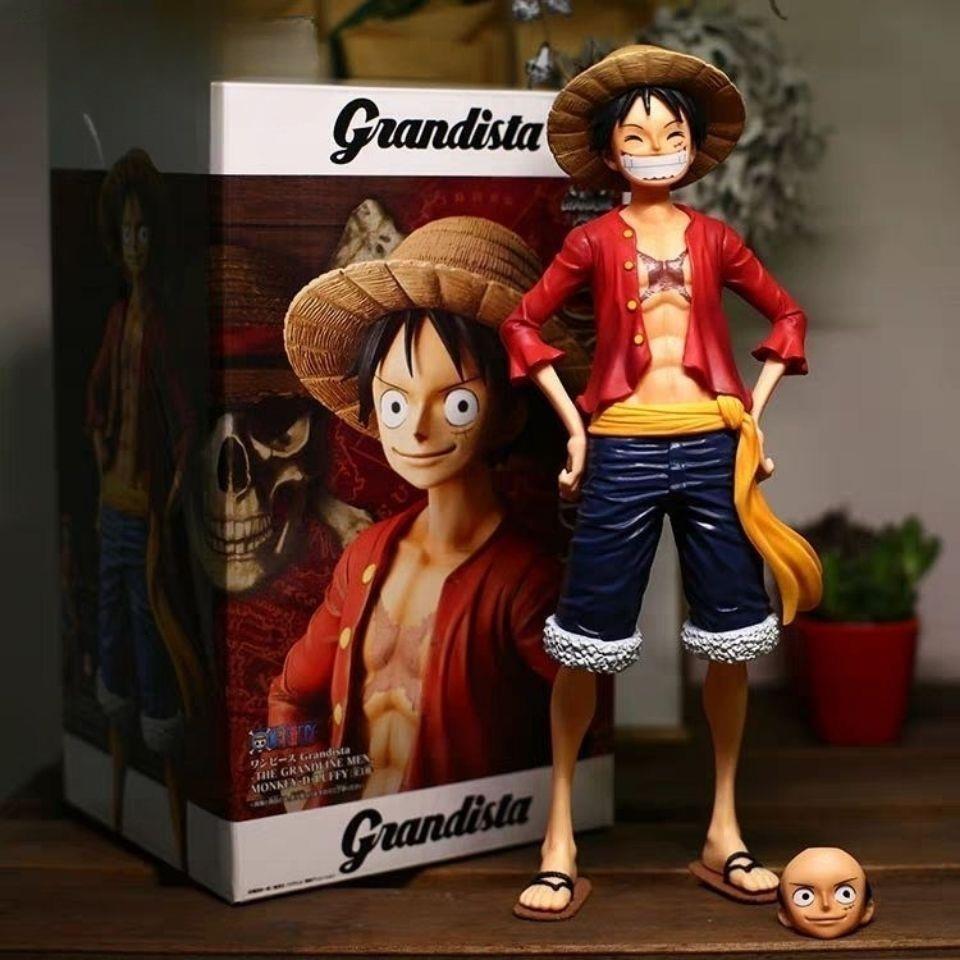 

One Piece Luffy Smiley Facial Luffy Mengqi D Luffy Facial Changing Luffy Handmade PVC Model Ornament Xmas Decoration Present