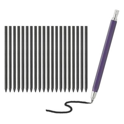 PATIKIL 4.0mm Mechanical Pencil Lead Holder, Large Automatic Holder with 20 2B Pencil Leads, for Drawing, Art, and Woodworking, Purple