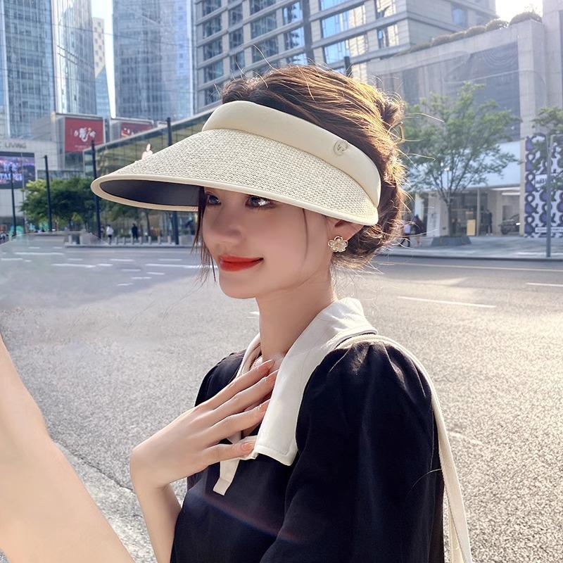 Big brim sun hat summer UV protection sun protection hat empty top hat women's sun hat straw hat collection
