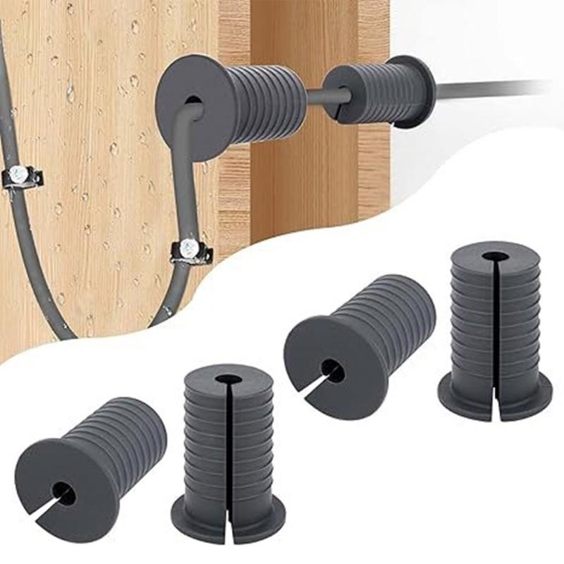 6Pcs Cable Routing Kits Furniture Wall Hole Bushing Cable Grommet Universals Cable Management Wire Organizers Easy Use