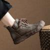 New Style Snow Boots with Thick Soles and Round Leather Tops for Women, Cotton Shoes