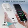 Tragbarer Ventilator, Tragbarer Mini-Ventilator, Handventilator, Kleiner persönlicher Ventilator mit 4 Geschwindigkeiten, Handventilator, 180° wiederaufladbarer leiser USB-Ventilator für draußen, Reisen