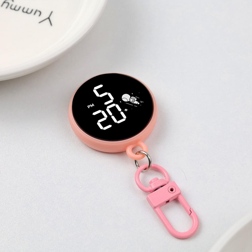 Keychain Digital Watch Personalized Astronaut Style LED Electronic Watch Luminous Digital Display Cartoon Pendant for Student