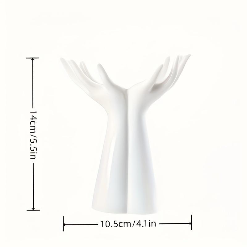 White Ceramic Handmade Vase - Exquisite Home Decor, Artistic Flower Arrangement Vase for Living Room or Tabletop Display