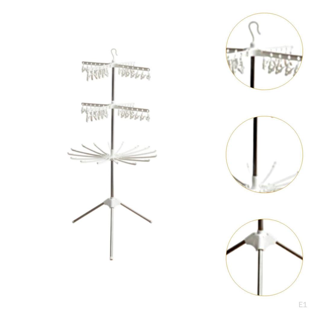 Dreistöckiger Dreibein-Wäscheständer für den Außenbereich