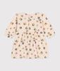 Cubic Long Sleeve Dress A0BKL Milky 24 Months 86cm [Petit Bateau] White/Multicolor
