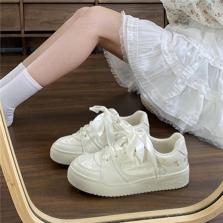 New Chinese board shoes women's original breathable and versatile platform white shoes