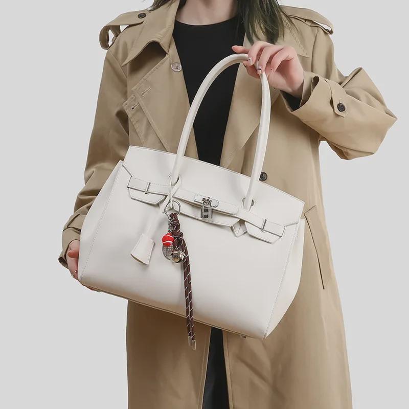 Sac fourre-tout à bandoulière et à bandoulière platine grande capacité printemps/été 2025