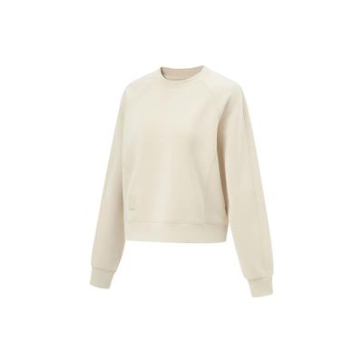 Σειρά Γυμναστικής Li Ning Μονόχρωμο Casual Φούτερ με Στρογγυλή Λαιμόκοψη Γυναικείο φούτερ Αφρώδες-Χακί AWDT526-3