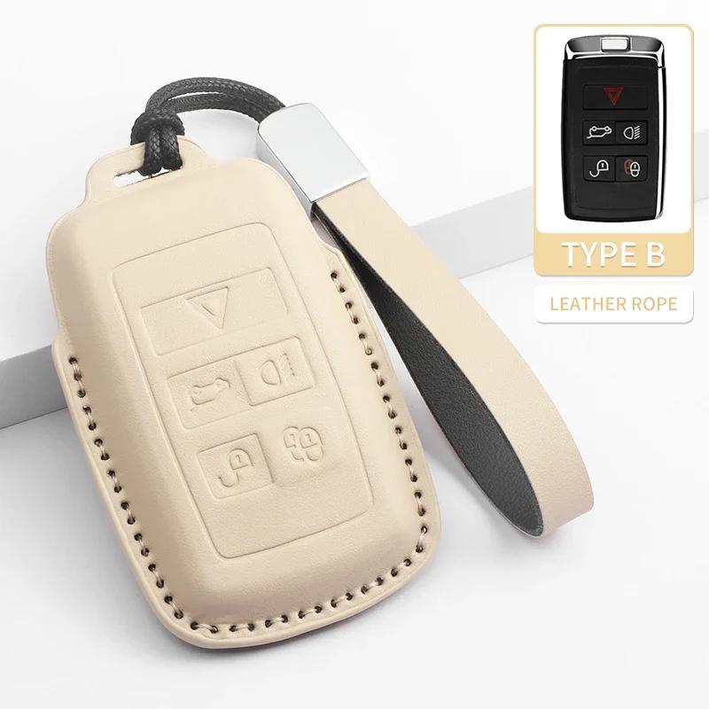 For Land For Jaguar Car Key Case Cover Shell Rover Range Rover Evoque Discovery Sport Velar Xe E-Pace Xf Accessories Pu Leather
