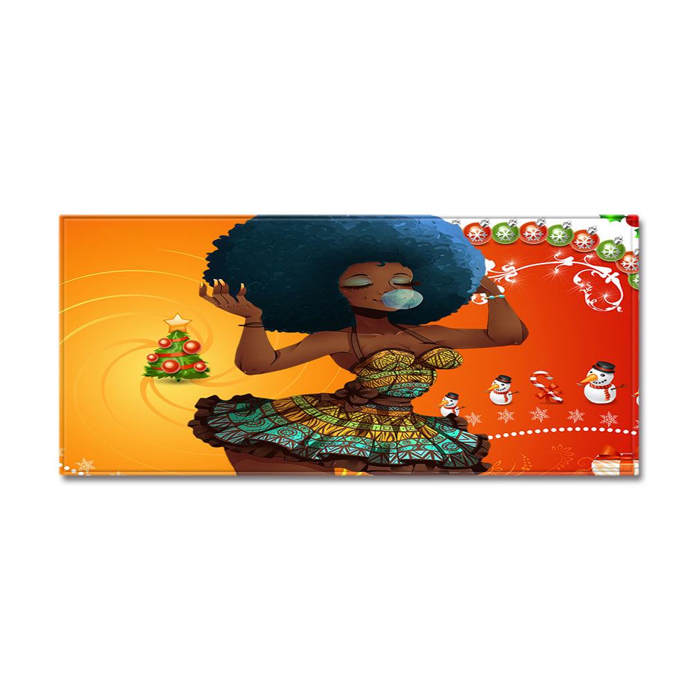 African Women'S Theme Carpet Long Floor Mat Doormat