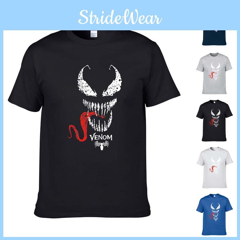 Qualitäts Comic Venom Spider-man Herren Baumwolle Kurzarm Rundhals T-Shirt**