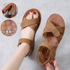 Beef Tendon Sole Sandals Flats 2025 Summer New Shoes Student Roman Shoes Beach Shoes Soft Sole One-word Women's Shoes