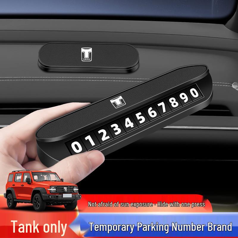 Temporary Parking Number Plates for Special Vehicle Interiors: Car Phone Number Plate for Tanks 300/500