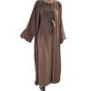 Women's Solid Color Muslim Robe: Multi-Color, Plus Size, Autumn Collection