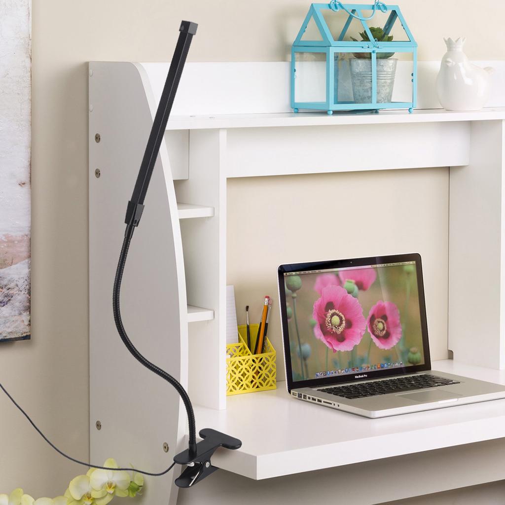 Folding LED Desk Lamp Clip on Type Rechargeable Plug in Long Arm Usb Bedside Study College Dormitory Work Eye