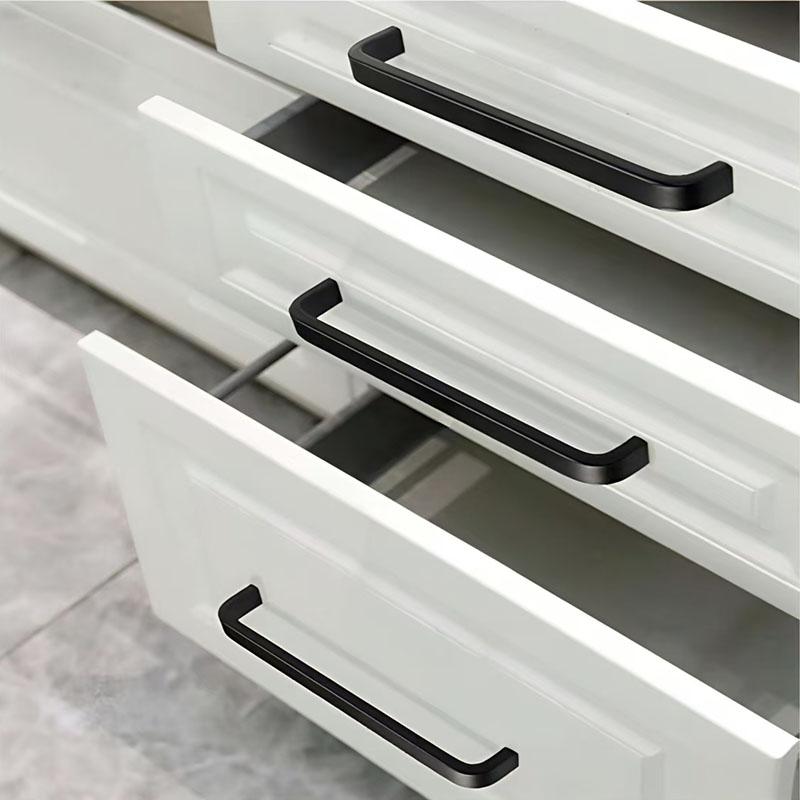 10pcs Arch Style Polished Metal Handles Solid Aluminum Alloy Cabinet Door Drawer Pulls Modern Simple for Furniture Hardware