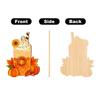 Wooden Halloween Decorations For Trees, Pumpkin Wood Hollow Vintage Halloween Ornaments, Cat Pendant, Retro Halloween Decorations For Small Trees, Hol