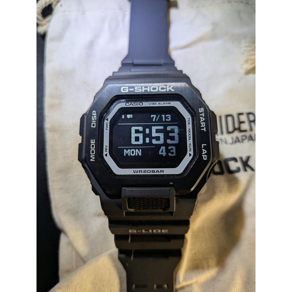 Used CASIO G-SHOCK G-LIDE GBX-100SJF-1JR Black with Bluetooth