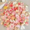 Silk Artificial Flower Head Artificial Mini Silk Fake Flowers 3cm-10cm Random Mix DIY Wreath Craft