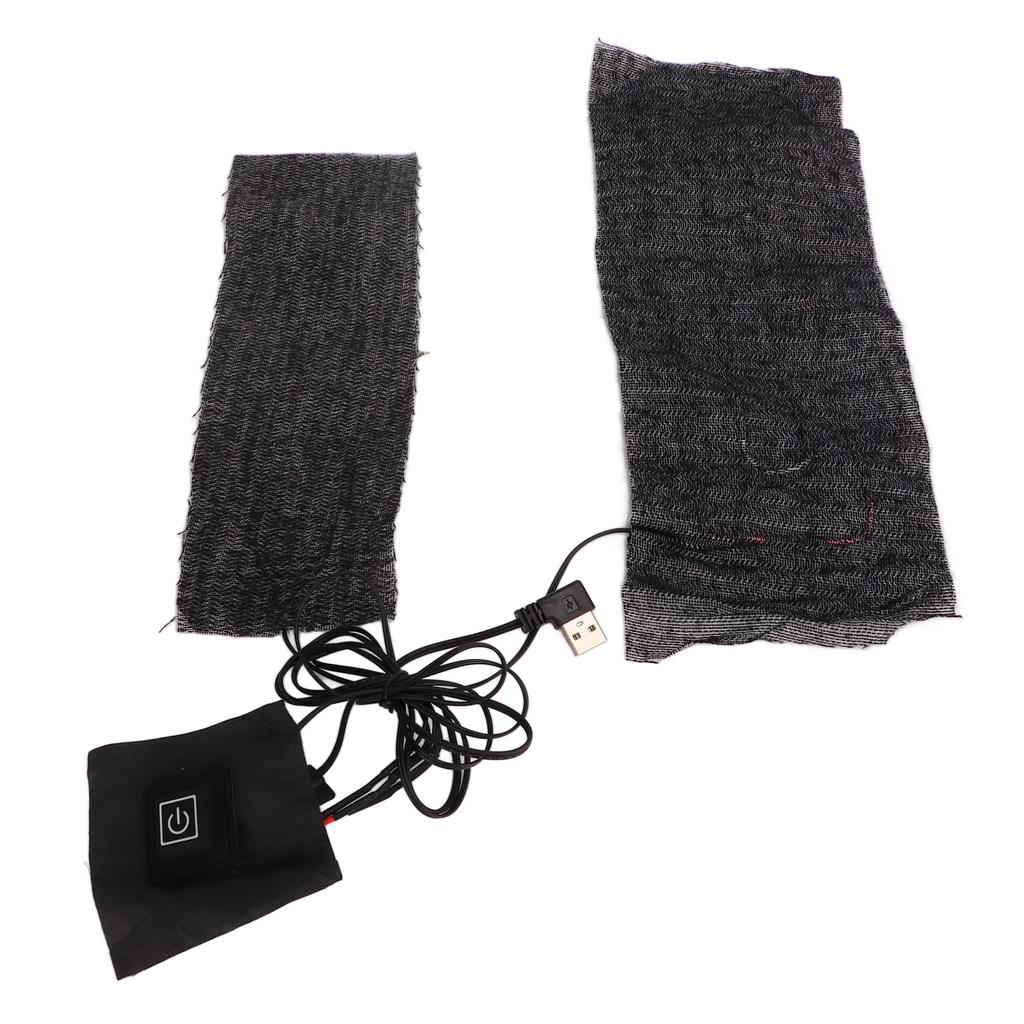 Clothes Heating Pad 3 Gears 2 in 1 Carbon Fiber USB Powered Warmer Pad for Skiing