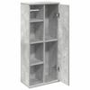 Bathroom Cabinet with Toilet Paper Holder Concrete Grey 39 X 22 X 90 Cm