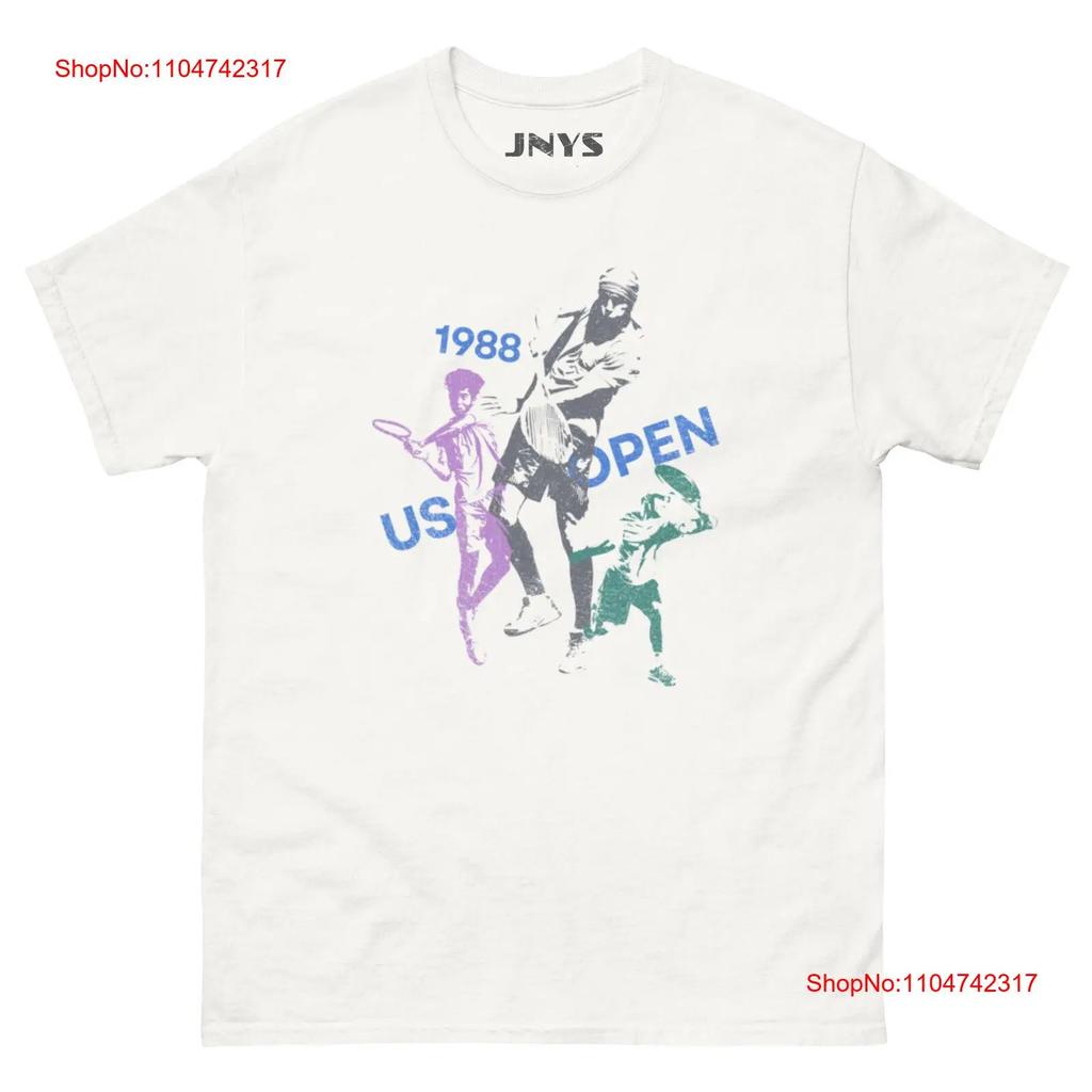 US OPEN 1988 UnisexS CLASSIC COTTON T SHIRT WHITE vintage Washed homme Comfortable Stretched Stylish Top For Everyday Wear